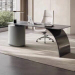 Italian Luxury Minimalist Desk for Home Study Modern Design Style Light and Elegant