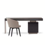 New Design Modern Wooden Office Table and Chair Luxury Home Office Furniture Black Ask Wood Writing Desk