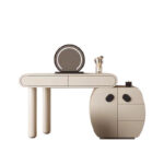 Luxury Nordic Multi-Functional Table for Bedroom Girls' Apartment Small Dressing Makeup Hotel Use Charging Light - Image 2