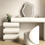 Luxury White Solid Wood Multi-Functional Modern Nordic Bedroom Makeup Table Eco-Friendly Small Apartment Girls Hotel Use Light - Image 2