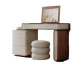 Luxury Solid Wood Dressing Table Smart Lighted Mirror Small Apartment Storage Cabinet Simple Design Integrated Bedroom - Image 4