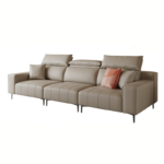 Velvet Modular Sofa Set with Reclining Feature Simple Design Wood Legs for Living Room Furnishing - Image 2