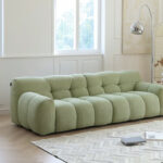 Modern Living Room Apartment Couch 3 4 Seater Sofa Hotel Indoor Furniture Boucle White Fabric Elegant Indoor Simple Design Sofas - Image 3