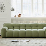 Modern Living Room Apartment Couch 3 4 Seater Sofa Hotel Indoor Furniture Boucle White Fabric Elegant Indoor Simple Design Sofas - Image 2