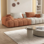 Model Sofa Furniture Imported Pine Frame High Rebound Sponge Abrasive Cloth Cover Living Room Sofa - Image 3