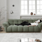 Fabric Sofa Modern High-end Living Room Sofa Set Luxurious Soft Cloud Couch Hotel Wooden Sofas for Home