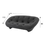 Modern Curved Fabric Foam Sofa Set Ploum Style Armless Cushion Back Designer Lounge for Living Room Apartment Hotel OEM ODM - Image 4