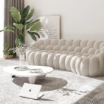 Custom Luxury Modern Unique Design Ins Style Sofa Seat Fabric Living Room Double Sofa - Image 3