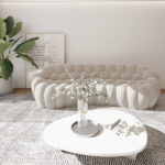 Custom Luxury Modern Unique Design Ins Style Sofa Seat Fabric Living Room Double Sofa