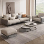 Modern Mid-century Style Home Office Lounge Furniture Custom 2/3/4 Seater Stain Spill Resistant Performance Fabric Velvet Sofa - Image 3