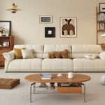 Green Linen Fabric L-Shaped Sofa Set Living Room Sofas for Villa & Home Green Fabric Used - Image 3