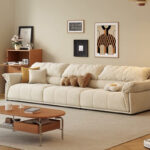 Green Linen Fabric L-Shaped Sofa Set Living Room Sofas for Villa & Home Green Fabric Used - Image 2