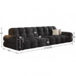 Customized Size Velvet Sofa Hotel Villa Sofa Set Home Living Room Furniture Apartment Sofas - Image 4