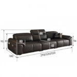 Wholesale Recliner Leather Sofa Living Room Furniture Leather Couch Design American Style Leather Sofa - Image 4