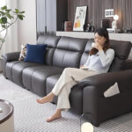 Wholesale Recliner Leather Sofa Living Room Furniture Leather Couch Design American Style Leather Sofa - Image 2