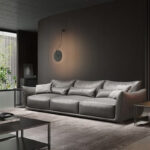 Italian Real Gray Leather Sofa Three Seaters 4 Seaters Lounge Salon Luxury Sofa Set Living Room Modern Leather Sofas - Image 3