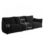 Hot Selling Cloud Sofa Couch 3-Seater Upholstered Fabric Living Room Furniture for Hotels Malls and Villas - Image 4