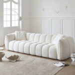 Hotel Furniture Living Room Armrest Velvet Fabric Upholstery Tufted Large Sectional Chesterfield Couch Sofa - Image 3