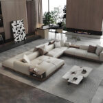 Modern Luxury Combination Modular Leather Corner Lounge Sofa Multifunctional L Shaped Living Room Sectional Sofa - Image 3