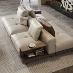 Modern Luxury Combination Modular Leather Corner Lounge Sofa Multifunctional L Shaped Living Room Sectional Sofa