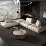 Modern Luxury Living Room Furniture Villas Modular Sectional Couch Wabi Sabi Sectional Sofa