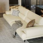 Chesterfield Tufted Genuine Leather Office Sofa Three Seat Reclining Stainless Steel Legs Hotel Use Modern Design - Image 2