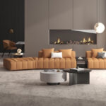 Italian Style Luxury Sectional Sofa Leather Corner Sofa Living Room Hotel l Shape Sofa Set Furniture - Image 3