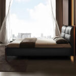 Modern Luxury King Size Soft Bed Set Double Genuine Leather Upholstered with Wooden Frame Eco-Friendly Durable - Image 2