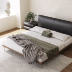 Luxury Modern Master Bedroom Double Bed Featuring Soft Upholstered Headboard and Storage Space - Image 3