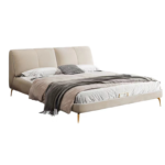 Good Quality Minimalist Bedroom Furniture Bed Set Luxury King Size Leather Up-holstered Bed Modern Design