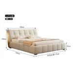 Modern Cream Style Upholstered Reclining King Bed Soft Fabric High-Elastic Sponge Luxurious Comfortable Sleep Factory Direct - Image 4