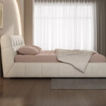 Modern Cream Style Upholstered Reclining King Bed Soft Fabric High-Elastic Sponge Luxurious Comfortable Sleep Factory Direct - Image 2