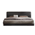 Luxury King Size Solid Wood Bed Frame Upholstered Soft Queen Bed Modern Bedroom Furniture Floating Vintage Double Bed Smart - Image 4