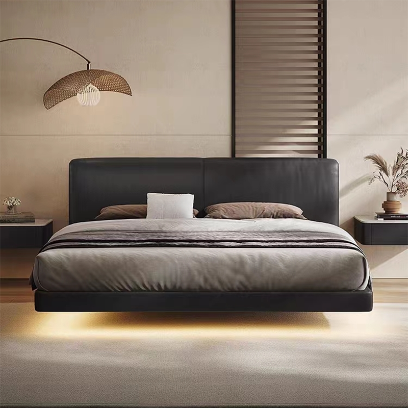 微信图片_2026-03-30_123700_831 Luxury King Size Solid Wood Bed Frame Upholstered Soft Queen Bed Modern Bedroom Furniture Floating Vintage Double Bed Smart - Image 1