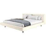 Factory Direct Classic Modern Adjustable Bedframe Soft Bed Apartment Up-holstered Beds Villa Bedroom Furniture - Image 2